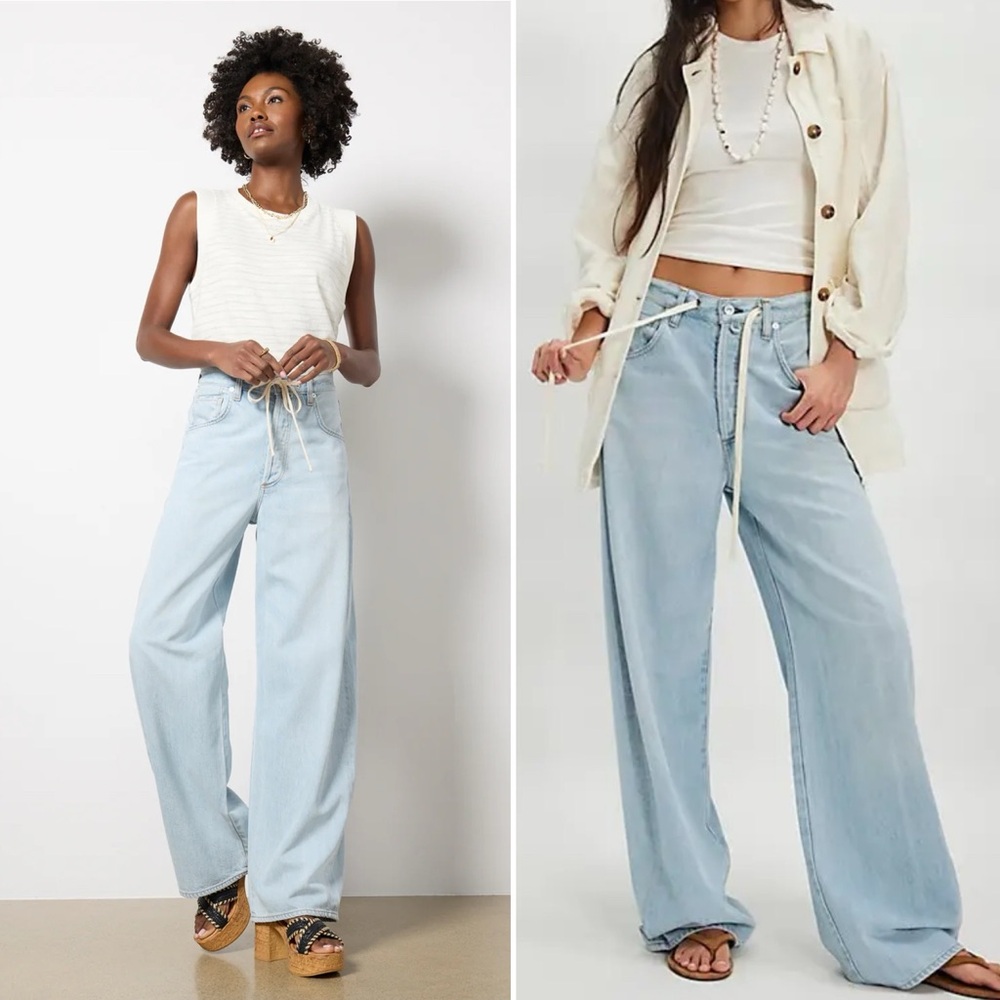 Citizens of Humanity Brynn drawstring trousers denim jeans 27 NWT Portola